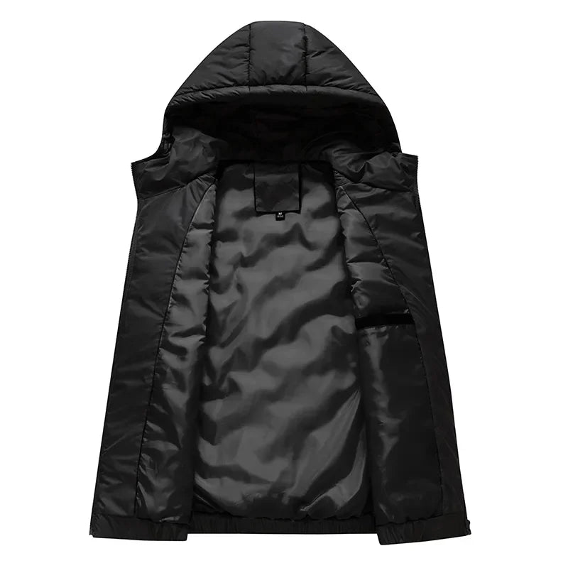 Men's Fall Winter Casual  Trendy Sleeveless Stand Collar multicolor Warm Hooded Vest Best Sellers