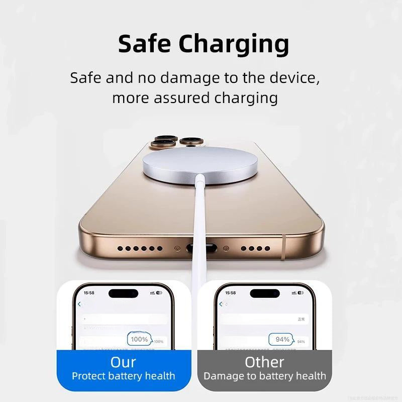 1pc PD 15W Magnetic Wireless Charger, USB-C Fast Charging Dock Station, 36V Max Power, No Battery, 30-50W Output, for iPhone 16 15 14 13 12 11 Pro Max X 8 Plus, with Quick Delivery